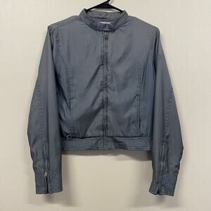 Converse One Star Bomber Jacket SA Blue Gray ASO Alice Cullen Twilight Sz Medium